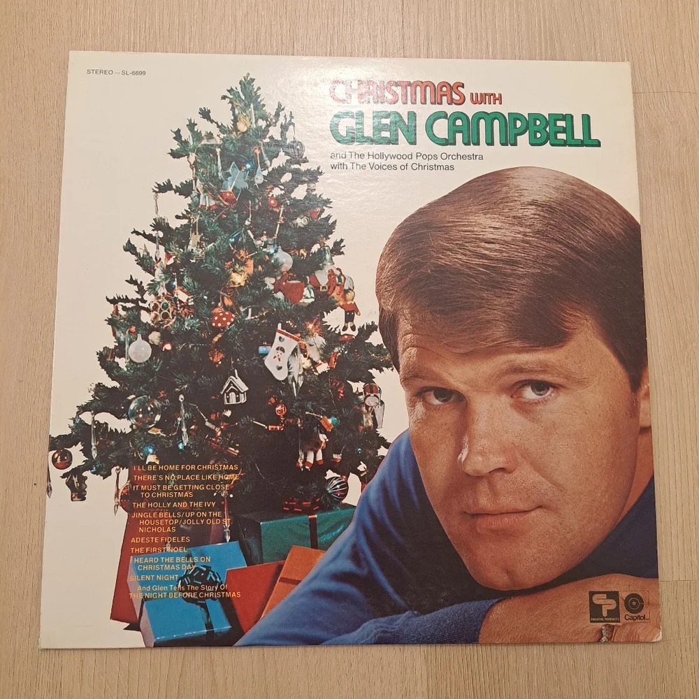 Christmas With Glen Campbell & Hollywood Pops Orchestra Capitol Records LP Vinyl